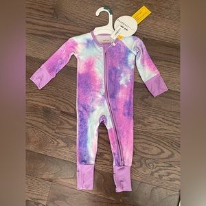 Little Sleepies Purple Watercolor 0-3 months NWT